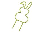 Metalen frame Haas haasje hangend oor op steker 10 cm Lime Green Limegroen Steker Metal bunny pick