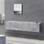 Zwevend kastje Evaton 140x33x30 cm betonlook
