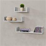 Wandplank Vennesla set van 3 betonkleurig