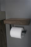 Toiletrolhouder Hout Giel Grey 20x13 cm