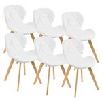 Eetkamerstoel Almhult 81x57x49 cm set van 6 wit