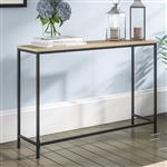 [en.casa] Console tafel Kronoby 80x100x30 cm zwart mat en eikenkleurig