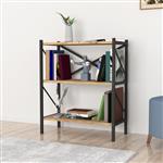[en.casa] Boekenkast schap Vanylven 85x66x34 cm eiken