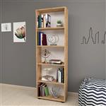 [en.casa] Boekenkast schap Vara 172x55x20 cm eiken