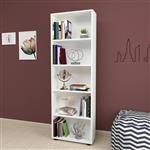 [en.casa] Boekenkast schap Vara 172x55x20 cm wit