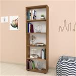 [en.casa] Boekenkast schap Vara 172x55x20 cm walnootkleurig