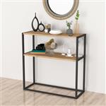 [en.casa] Console tafel Hemsedal sidetable 90x90x33,5 cm eiken