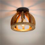 Plafondlamp gebogen mango houten spijl |1L