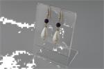 AMETHIST en Shellpearls oorhanger sterling zilver