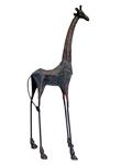 sculptuur, Grote Giraf - 83 cm - IJzer (gegoten)