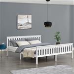 Houten bed Breda met bedbodem 180x200 cm wit