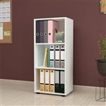 [en.casa] Boekenkast schap Vara 108x49x30 cm wit