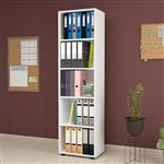 [en.casa] Boekenkast schap Vara 178x49x30 cm wit