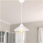 [lux.pro] Hanglamp Hereford E27 wit en transparant