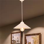 [lux.pro] Hanglamp Hereford E27 wit en creme