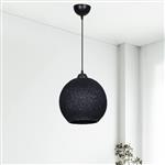 [lux.pro] Hanglamp Lisburn E27 zwart