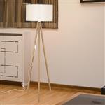 [lux.pro] Staande lamp vloerlamp E27 Rochester bamboe en creme