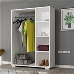 [en.casa] Kledingkast 123x90x30 cm Nesbyen wit