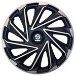 4-Delige Sparco Wieldoppenset Varese 14-inch zilver/zwart