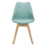 Eetkamerstoel Dubrovnik set van 6 kunstleer en beuken mint