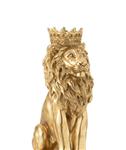 Beeld, Large Lion with Crown - 37.5 cm - Hars