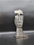 Beeld, Metal Abstract Face - Art Ornament - 37.5 cm - Metaal