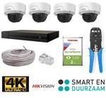 Beveiligingscamera set - camera recorder-kit 4  Megapixel minidome 1-4 camera Aantal Camera's: 2