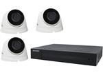 3xHikvision 2MP IP-Camera HWI-T221H + 1x4-poorts PoE Recorder HWN-4104MH-4P Harde Schijven: 3  TeraB