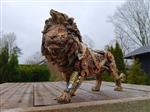 sculptuur, the steampunk lion - 21 cm - Hars