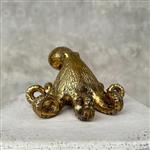 sculptuur, No Reserve Price -  A Polished Octopus Sculpture in Bronze - 11 cm - Brons