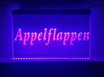 Appelflappen appel flappen neon bord lamp LED verlichting reclame lichtbak *paars*