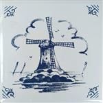 Oud Hollands Blauw Wit Decor 10,8x10,8cm