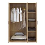 [en.casa] Kledingkast Eiselfing 176x120x52 cm met 5 vakken eikenkleurig