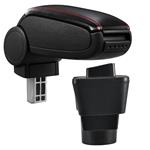 Armsteun-Toyota Yaris-Vitz-XP13-kunstleer-zwart+rood stiksel