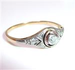 NO Reserve - Art Deco - Diamant - Platina - Ring