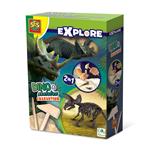 SES - Explore - Dino en skelet opgraven 2 in 1 - Triceratops