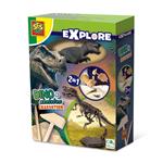 SES - Explore - Dino en skelet opgraven 2 in 1 - T-rex