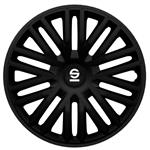 4-Delige Sparco Wieldoppenset Bergamo 14-inch zwart
