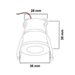 Monno LED inbouwspot 3 Watt (IP65) los zonder driver