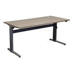 Elektrisch Zit Sta Bureau Zilvergrijs Midden Eiken B160 x D80