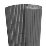 vidaXL Tuinafscheiding dubbelzijdig 90x500 cm PVC grijs