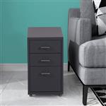 [en.casa] Bureaukast Kökar op wielen 48x28x41 cm grijs