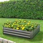 [en.casa] Moestuinbak Roermond staal 120x90x30 cm antraciet