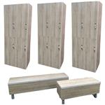 Luxe houten kleedkamer lockers | kluisjes | kluizen | lockers |