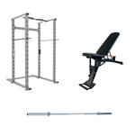 Gymfit volledig home gym pakket | power cage | adjustable bench |