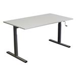 Slingerbureau Zilvergrijs Wit 140 x 80