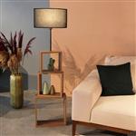 [lux.pro] Staande lamp Mansfield 140 cm E27 houtkleurig en zwart