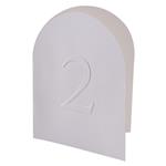Modern Luxe Table Number White Embossed Paper