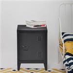 [en.casa] Nachtkastje Inari metaal 57x40x30 cm zwart