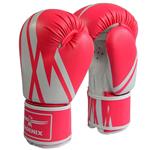 Phoenix bokshandschoenen,PU, roze-wit